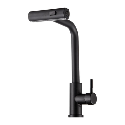 AKD Lüks Mat Siyah 360° Döner Başlıklı Akrobatik Mutfak Eviye Bataryası