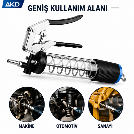 Tek Elli Gres Pompası 600 CC – AKD PRO 100 Şeffaf, Sızdırmaz Profesyonel
